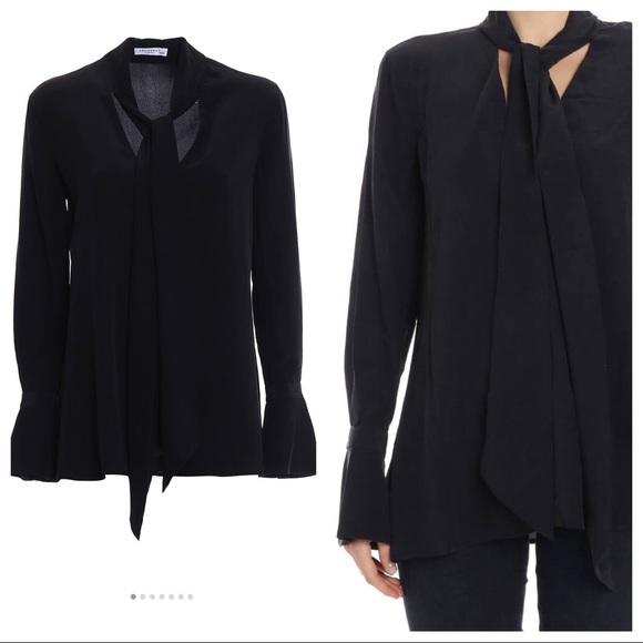 EQUIPMENT Femme Jacqueleen Tie Neck Silk Blouse - Picture 3 of 6